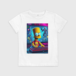 Детская футболка Барт Симпсон увлёкся игрой