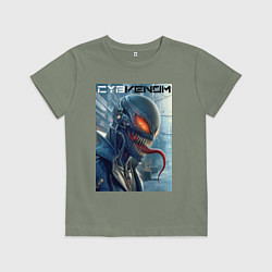 Детская футболка Перерождение ядовитой слизи в киберпанк - Веном