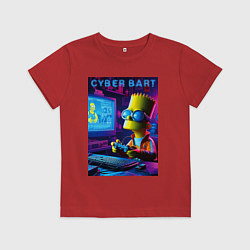 Детская футболка Cyber Bart is an avid gamer