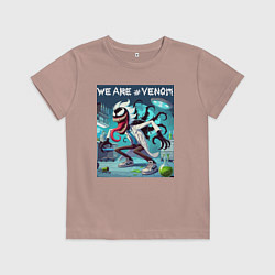 Детская футболка Rick and Venom - ai art fantasy