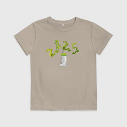 Детская футболка 2025 цифры зеленые из тюбика