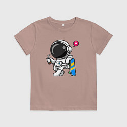 Детская футболка Скейтер астронавт