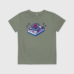 Детская футболка Музыкальный виниловый проигрыватель