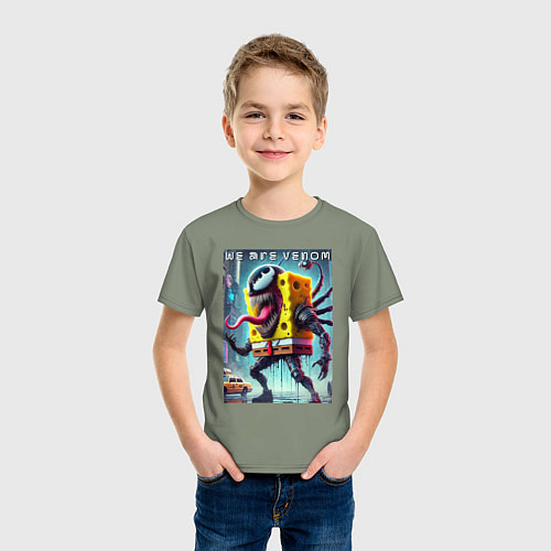 Детская футболка Bob-Venom - cyberpunk / Авокадо – фото 3