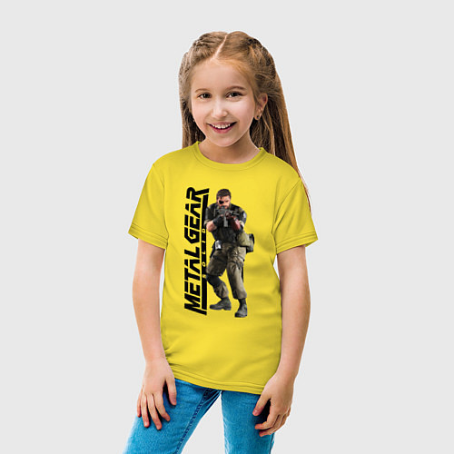 Детская футболка Снейк Солид / Желтый – фото 4