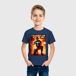 Футболка хлопковая детская Counter Strike 2 - gamer, цвет: тёмно-синий — фото 2