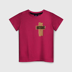Футболка хлопковая детская Grunge cross, цвет: маджента