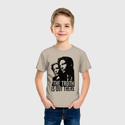 Футболка хлопковая детская Fox and Dana, цвет: миндальный — фото 2