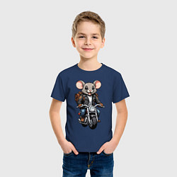 Футболка хлопковая детская Biker mice, цвет: тёмно-синий — фото 2