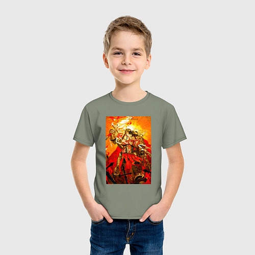 Детская футболка Император человечества - Warhammer 40000 / Авокадо – фото 3