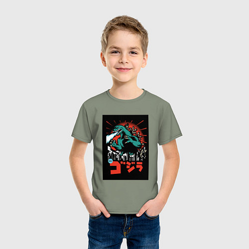 Детская футболка Годзилла поп-арт / Авокадо – фото 3