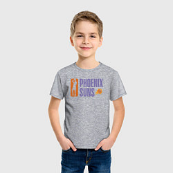 Футболка хлопковая детская Phoenix Suns play, цвет: меланж — фото 2