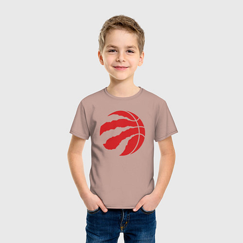 Детская футболка Raptors ball / Пыльно-розовый – фото 3