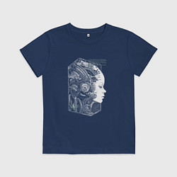 Детская футболка Девушка биокиборг