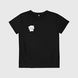 Детская футболка Милый белый котик для пары