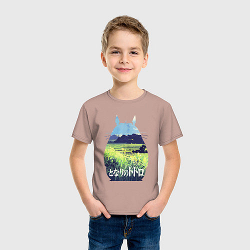 Детская футболка Nature Totoro / Пыльно-розовый – фото 3