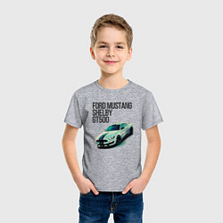 Футболка хлопковая детская Ford gt500, цвет: меланж — фото 2