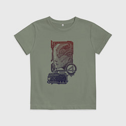 Детская футболка Биокиборг в профиль