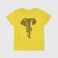 Детская футболка Африканский слон пуантель