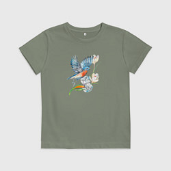 Детская футболка Зяблик и кубики льда