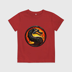 Детская футболка Mortal kombat dragon logo