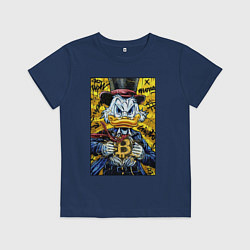 Детская футболка Утиные истории - Скрудж биткоин