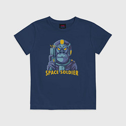 Футболка хлопковая детская Monkey space soldier, цвет: тёмно-синий