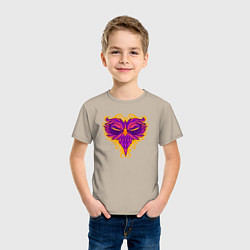 Футболка хлопковая детская Violet owl, цвет: миндальный — фото 2