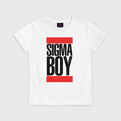 Футболка хлопковая детская Sigma boy, цвет: белый