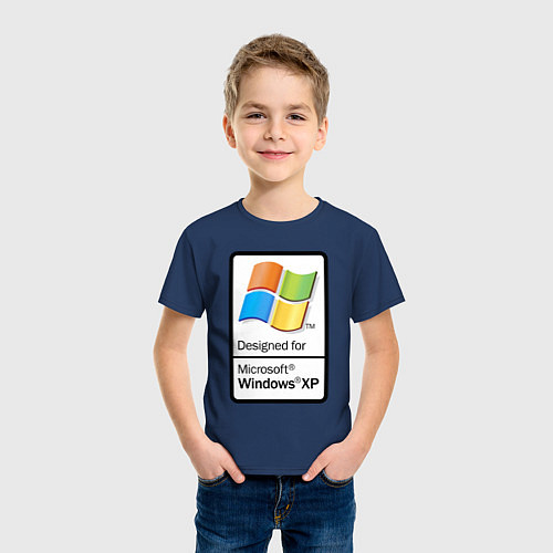 Детская футболка Предназначен для xp / Тёмно-синий – фото 3