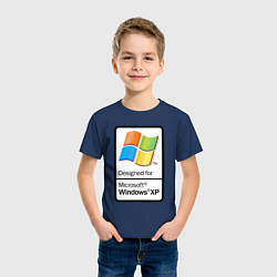 Футболка хлопковая детская Предназначен для xp, цвет: тёмно-синий — фото 2