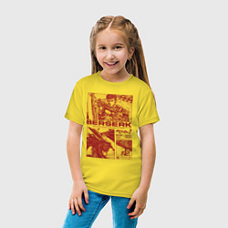 Футболка хлопковая детская Аниме Берсерк, цвет: желтый — фото 2