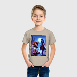 Футболка хлопковая детская Shadow and Shadow-Maria, цвет: миндальный — фото 2