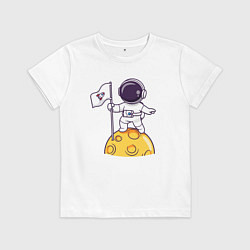 Детская футболка Астронавт прибыл на луну