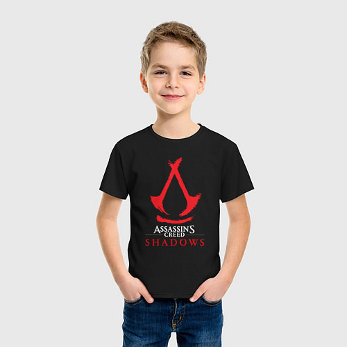 Детская футболка Assassins Creed Shadows - badge / Черный – фото 3