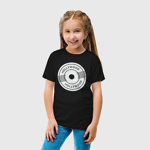 Детская футболка USA Hollywood / Черный – фото 4