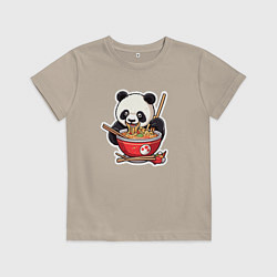 Детская футболка Панда - сладкий поедатель лапши