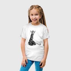 Футболка хлопковая детская Giraffe, цвет: белый — фото 2