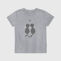 Детская футболка Пара котиков