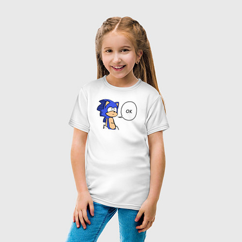 Детская футболка Персонаж Соник / Белый – фото 4