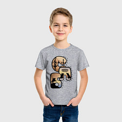 Футболка хлопковая детская Наследила в Питере, цвет: меланж — фото 2