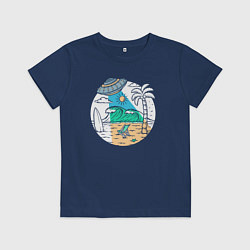 Детская футболка Летающая тарелка на пляже