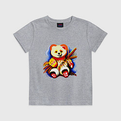 Детская футболка Медвежонок китайский краски