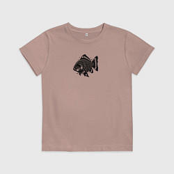 Детская футболка Декоративная татуировка рыбы