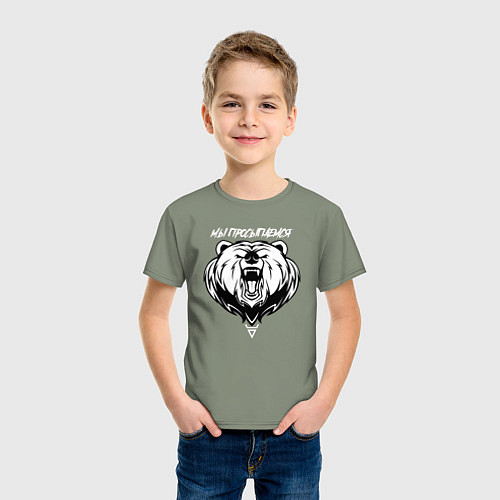 Детская футболка Медведь с символом - мы просыпаемся / Авокадо – фото 3