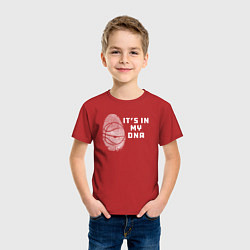 Футболка хлопковая детская Баскетбол в моей днк, цвет: красный — фото 2