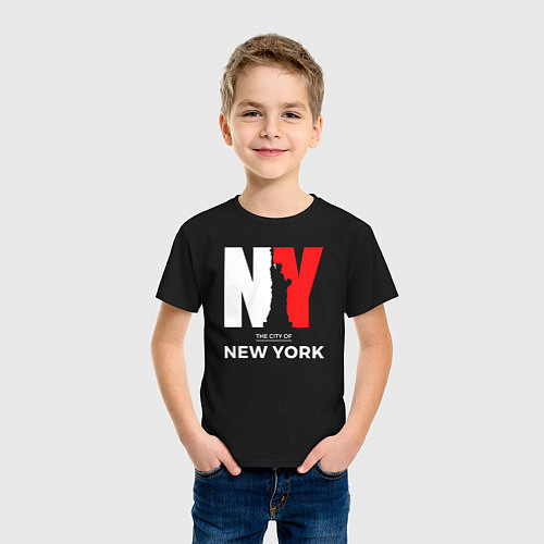 Детская футболка The city of New York / Черный – фото 3
