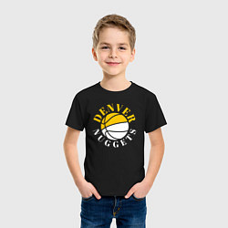 Футболка хлопковая детская Denver Nuggets sport, цвет: черный — фото 2