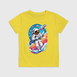 Детская футболка Космонавт в небе