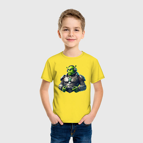 Детская футболка G2 esports team - cyber Shrek / Желтый – фото 3